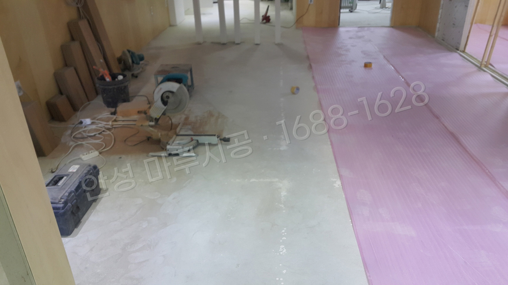 안성 금산동 바닥공사 마루시공업체 강화마루 한솔 락 대나무 시공 전