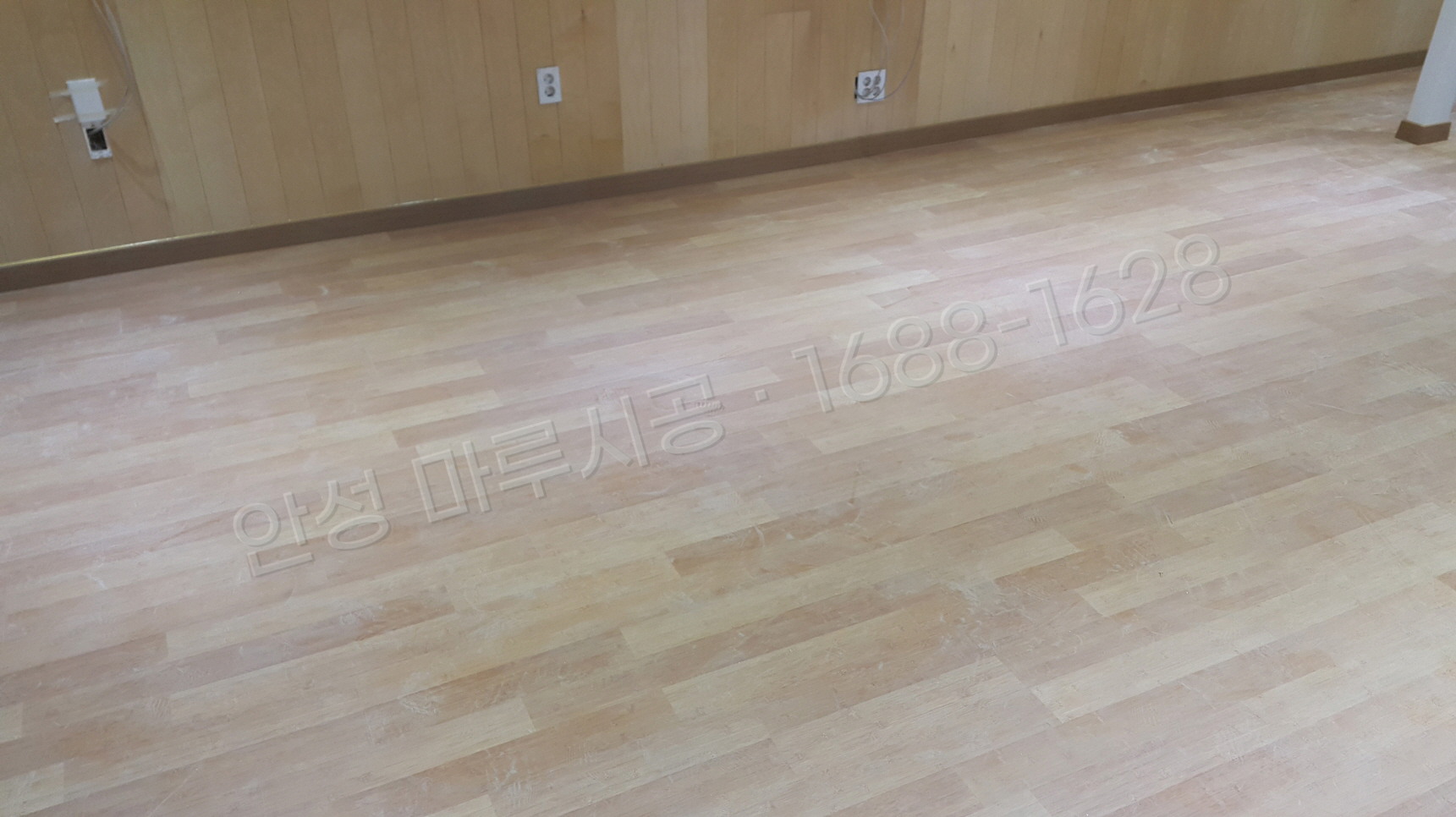 안성 금산동 바닥공사 마루시공업체 강화마루 한솔 락 대나무 시공 후