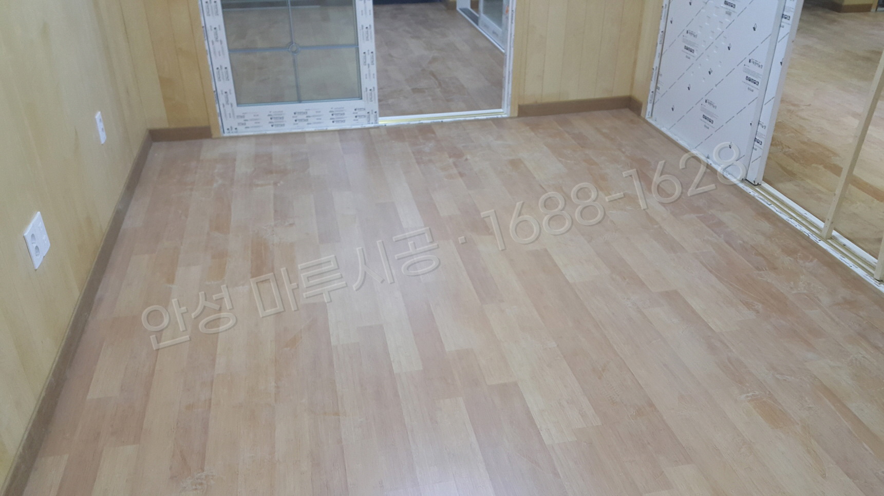 안성 금산동 바닥공사 마루시공업체 강화마루 한솔 락 대나무 시공 후