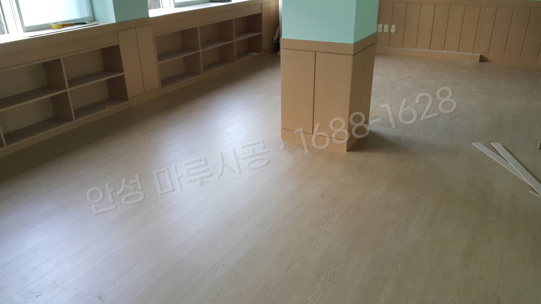 안성 영동 바닥공사 마루시공업체 강마루 한솔 울트라 오크 시공 후