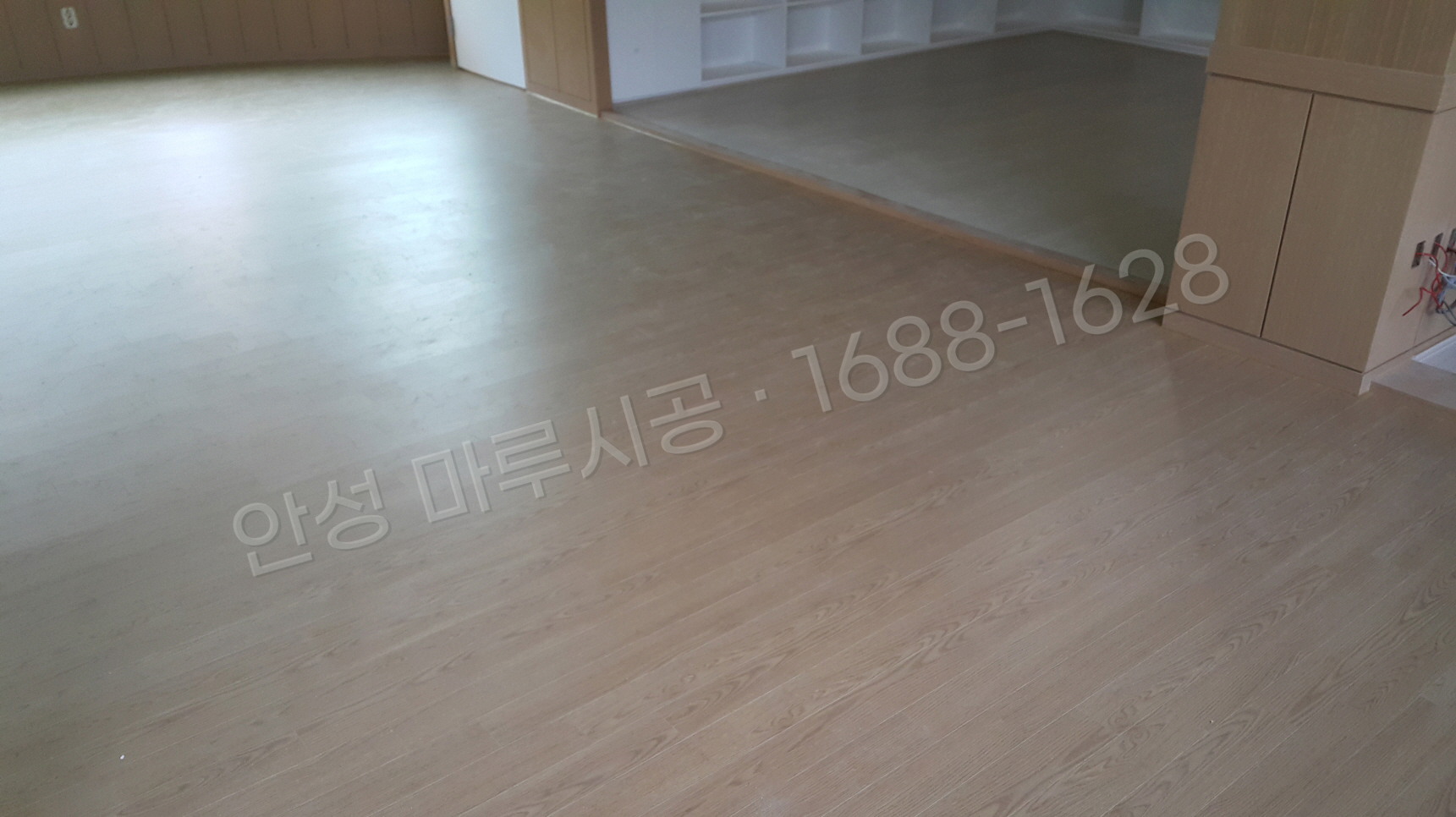 안성 영동 바닥공사 마루시공업체 강마루 한솔 울트라 오크 시공 완료